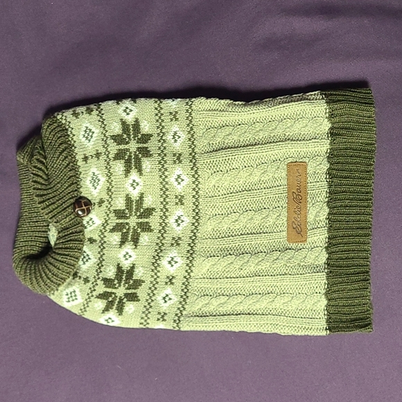 Eddie Bauer Pet Dog Sweater Grey/Brown/Taupe Small